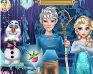 Elsa kissing Jack Frost csókolózós játékok