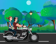 Risky motorcycle kissing online játék